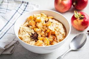Michigan apple and honey baked oatmeal